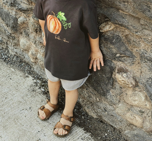 Hand-drawn short sleeve t-shirt Pumpkin