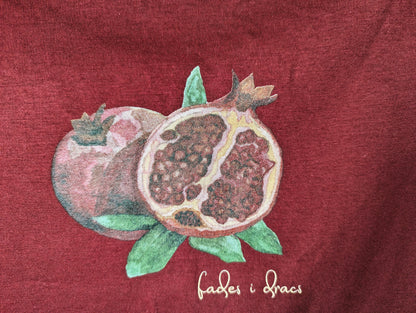 Hand-drawn short sleeve t-shirt Pomegranate